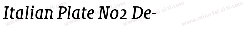 Italian Plate No2 De字体转换